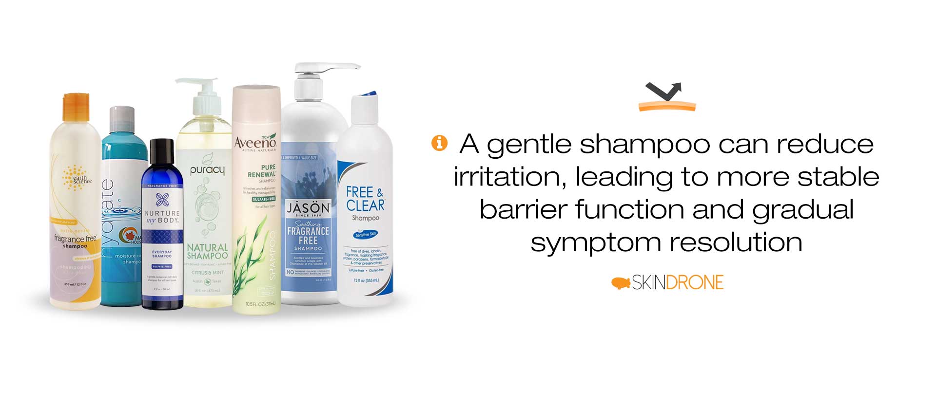 Switching to a gentle shampoo may eliminate a source of microinflamattion; leading to stable barrier function and gradual remission of symptoms