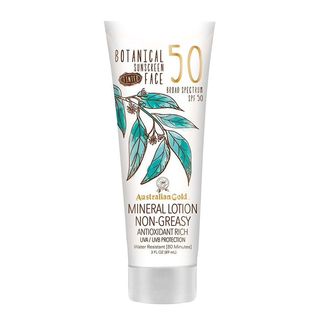 89ml tube of Australia Gold botanical sunscreen