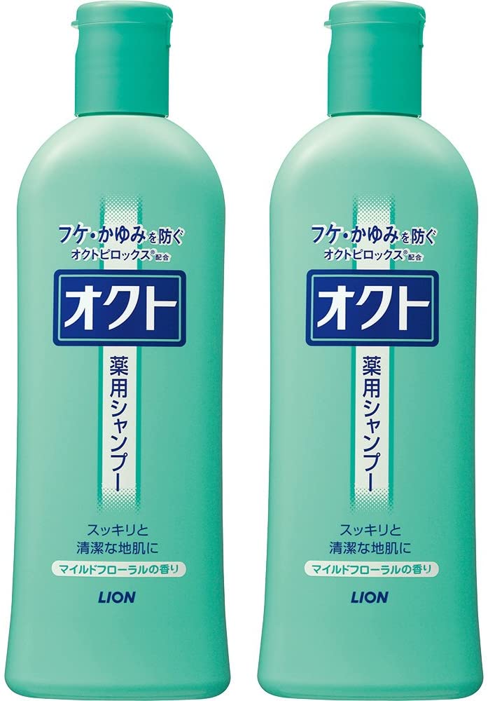 Two large bottles of Octo Japanese anti-dandruff shampoo